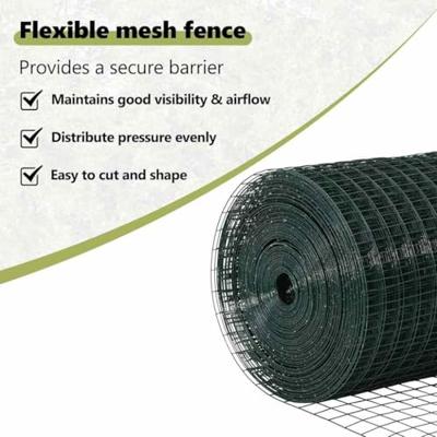 VidaXL Afrasteringspaal groen 10 x 1 m (25 x 25 mm gaas) staal