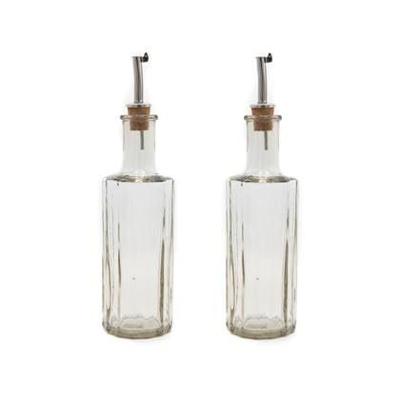 Brût Homeware, Set van 2 Olie|Azijn Fles set 30 CL, helder