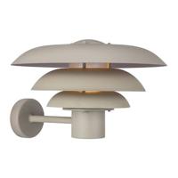 Buitenlamp voordeur E27 fitting glas 'Kurnos 35' Beige design modern - thumbnail
