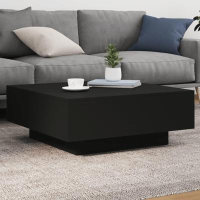 Salontafel 80x80x31 cm spaanplaat zwart