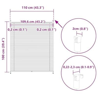 VidaXL Plisséjaloezie 110x100 cm wit