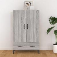 Hoge kast 70x31x115 cm bewerkt hout grijs sonoma eikenkleurig - thumbnail