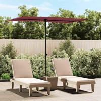VidaXL Parasol met aluminium paal 2x1,5 m bordeauxrood - thumbnail