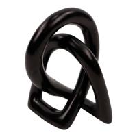 Zeepsteen Beeldje Eindeloze Knoop Zwart (Large) - thumbnail