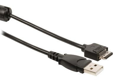 USB 2.0 Kabel USB A Male - Canon 12-Pins Male 2.00 m Zwart