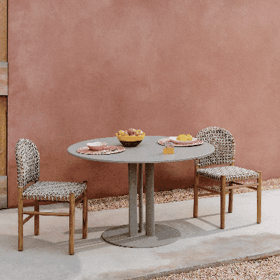 Kave Home Ronde Tuintafel 'Sedalis' Aluminium, 120cm, kleur Taupe