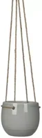 Mica Decorations Resa hangpot rond 13,5x11,5cm licht grijs - thumbnail