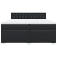Boxspring met matras kunstleer zwart 200x200 cm - thumbnail
