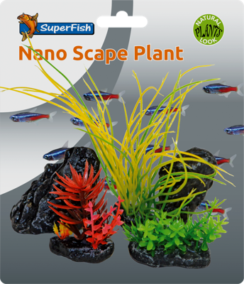 Superfish Nano Scape Plant Set - 5-delig Decoratiepakket voor Tropisch Nano-Aquarium - thumbnail