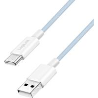 Logilink USB 2.0 Type-C aansluitkabel, C (stekker) naar A (stekker) met nylon mantel, 60 W, blauw, 0,5 m - thumbnail