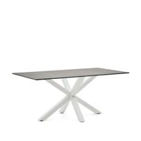 Kave Home Eettafel 'Argo' Iron Moss Keramiek, 160 x 90cm, kleur Wit - thumbnail