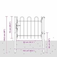 Hekpoort Grijs 100 x 75 cm Poedercoated staal - thumbnail