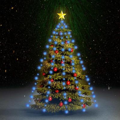 VidaXL Kerstboomverlichting met 210 led's blauw net 210 cm