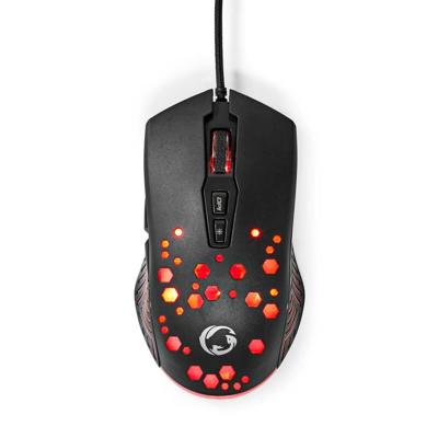 Gaming Muis | Bedraad | DPI: 800 / 1200 / 2400 / 3200 / 4800 / 7200 dpi | Instelbare DPI | Aantal knoppen: 7 | Programmeerbare knoppen | Rechtshandig | 1.50 m | RGB