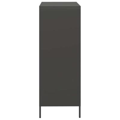 Hoge kast 68x39x103,5 cm staal zwart