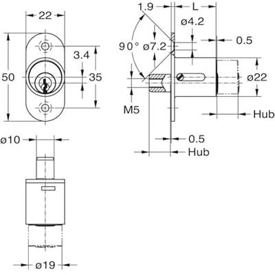 Schuifdeurslot Junie 23.5mm 2960