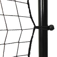 Voetbal rebounder 366x90x183 cm HDPE zwart - thumbnail