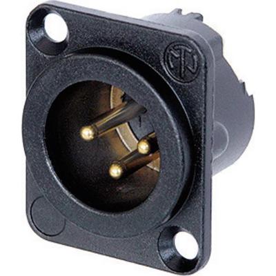 Neutrik NC3MD-LX-B XLR-connector Flensstekker, contacten recht Aantal polen: 3 Zwart 1 stuk(s) Neutrik NC3MD-LX-B XLR-connector Flensstekker, contacten recht Aantal polen: 3 Zwart 1 stuk(s)
