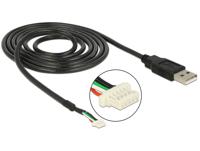 Delock USB-kabel USB 2.0 USB-A stekker, Shrouded header 4-polig 1.50 m Zwart 95986 - thumbnail