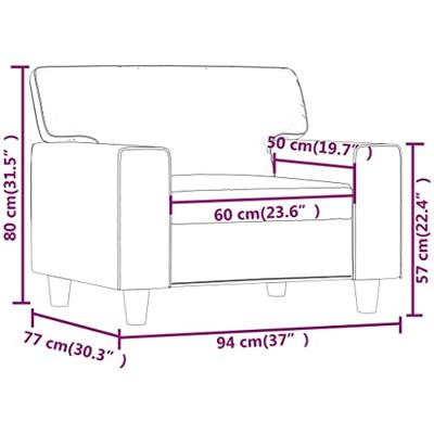 Fauteuil 60 cm kunstleer zwart Fauteuil 60 cm kunstleer zwart