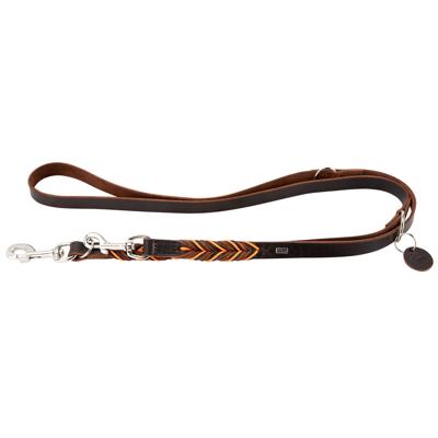 HUNTER Hondenriem Solid Education Cord, bruin-oranje HUNTER Hondenriem Solid Education Cord, bruin-oranje