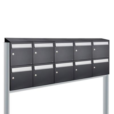 Allux Flow Set 5-Breed, 2-Hoog Met Dak Op Statief Zwart - 40040070_5x2ds