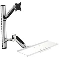 SpeaKa Professional SP-MM-730 Monitor-wandbeugel Aantal monteerbare displays: 1 Display(s) 43,2 cm (17) - 68,6 cm (27) Zwart/zilver In hoogte verstelbaar, - thumbnail