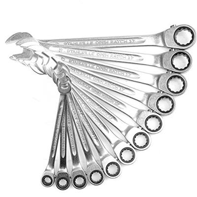 Stahlwille Steekringratelsleutelset | 12-delig sleutelwijdtes 8-19 mm | omschakelbaar | 1 stuk - 96411712 96411712 - thumbnail