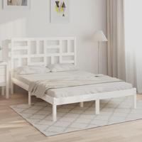 Bedframe massief hout wit 120x200 cm - thumbnail