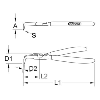 KS Tools 1192059 Precisie-borgveertang