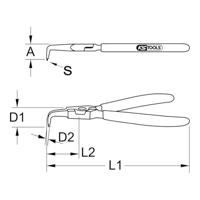 KS Tools 1192059 Precisie-borgveertang - thumbnail