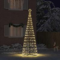 LED Kerstboom met 800 LED met grondpennen Warmwit 400 cm IJzer - thumbnail