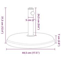 Parasolvoet voor stokken van Ø32/35/38 mm 15 kg rond - thumbnail
