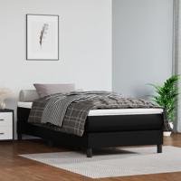 Boxspring met matras kunstleer zwart 90x200 cm - thumbnail
