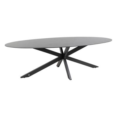 4SO Privada ovale tuintafel - HPL slate antraciet - 240x107 cm.