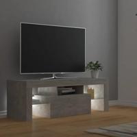Tv-meubel met LED-verlichting 120x35x40 cm betongrijs - thumbnail