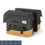 Dutchperfect Urbanproof dubbele fietstas rpet 40l grijs-geel