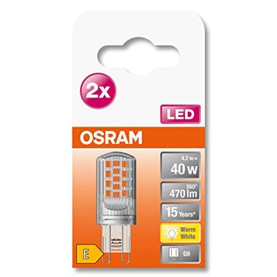 OSRAM HOMELIGHTING 4058075449893 LED-lamp Energielabel E (A - G) G9 Ballon 4.2 W = 40 W Warmwit (Ø x l) 18 mm x 49 mm 2 stuk(s) OSRAM HOMELIGHTING 4058075449893 LED-lamp Energielabel E (A - G) G9 Ballon 4.2 W = 40 W Warmwit (Ø x l) 18 mm x 49 mm 2 stuk(s)