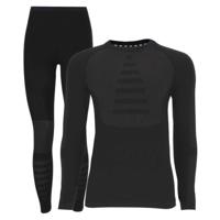 STAPP Heat Thermoset Heren Merino Wol - Thermoshirt + Thermolegging - Zwart-L - thumbnail