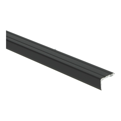 Hoeklijnprofiel zelfklevend 17 mm zwart - 100 cm