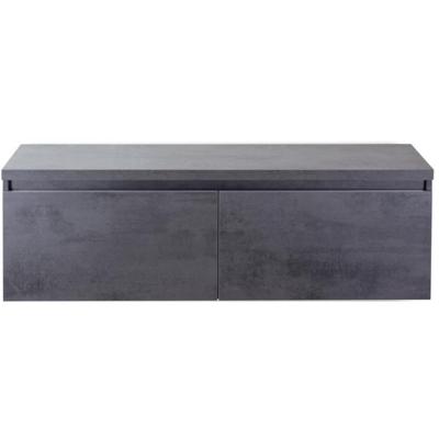 Frozen Badmeubelset 140 cm - Greeplijst in Kleur - Inclusief Wastafelbovenblad Beton Antraciet