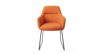 Jesper Home Kinko eetkamerstoel Tangerine slide black