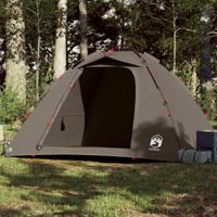 VidaXL Tent 4-persoons snelontgrendeling bruin - thumbnail