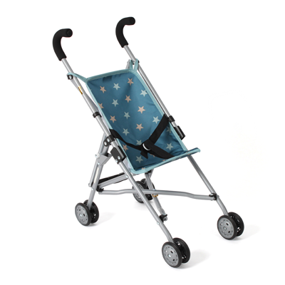 Mini-Poppenbuggy Roma - Stars Turquoise