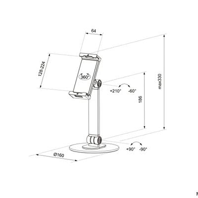 Neomounts DS15-540WH1 Tabletstandaard Universeel 12,4 cm (4,9) - 32 cm (12,6) Neomounts DS15-540WH1 Tabletstandaard Universeel 12,4 cm (4,9) - 32 cm (12,6)