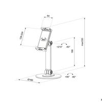 Neomounts ds15-540wh1 universal tablet stand for 4.7-12.9 inch tablets, white - thumbnail