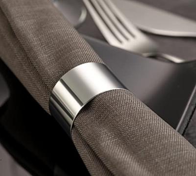 ECHTWERK Tafel accessoires (servetringen "rond" gemaakt van ede, RVS, 4-delig)