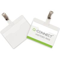 Q-CONNECT badge met clip 90 x 60 mm, doos van 25 stuks - thumbnail