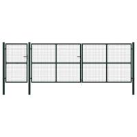 Tuinpoort staal 500x150 cm groen - thumbnail