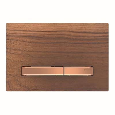 Bedieningsplaat Geberit Sigma 50 voor 2-toets Spoeling Rosé Goud / Amerikaans noten